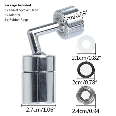 Aérateur de robinet rotatif à économie d'eau universel rotatif à 720 degrés - AULUXE.FR