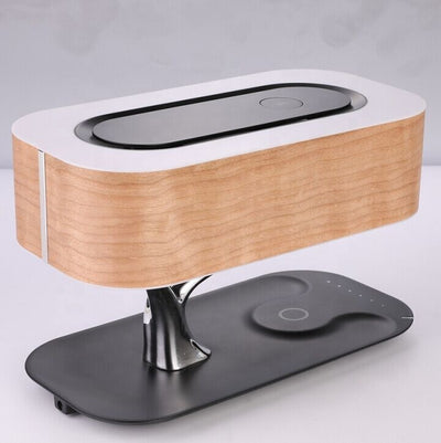 Lampe de Chevet avec Chargeur, avec Chargeur Sans fil et haut-parleur Bluetooth