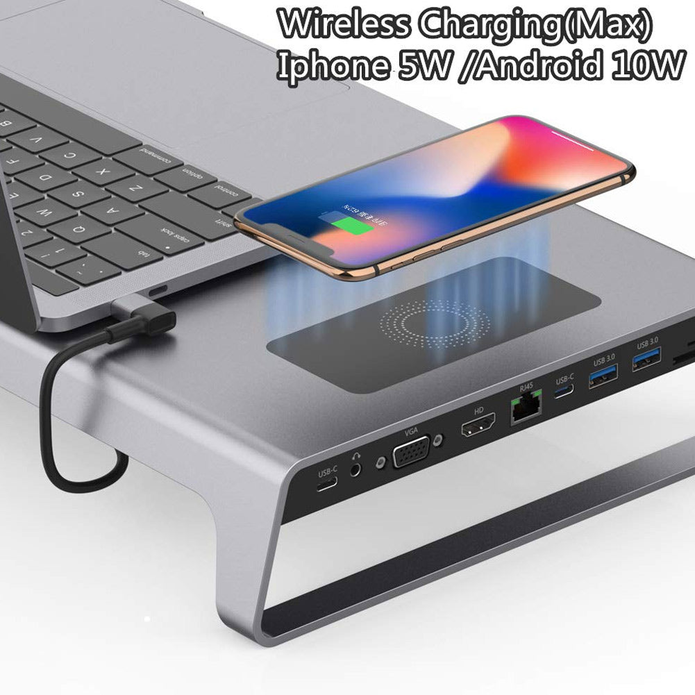 Nouveau support d'ordinateur portable en aluminium Chargeur sans
