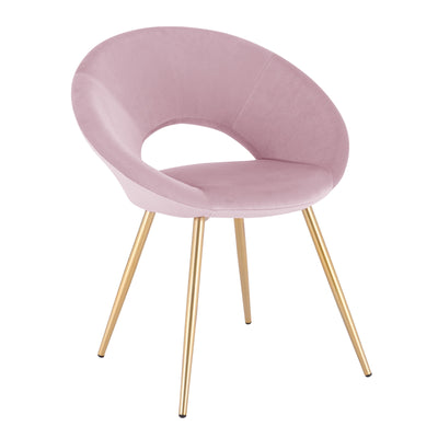 Chaise Velours Pieds Or