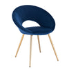 Chaise Velours Pieds Or