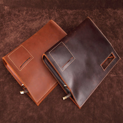 Porte document cuir pour ordinateur ou tablette format A4 en cuir