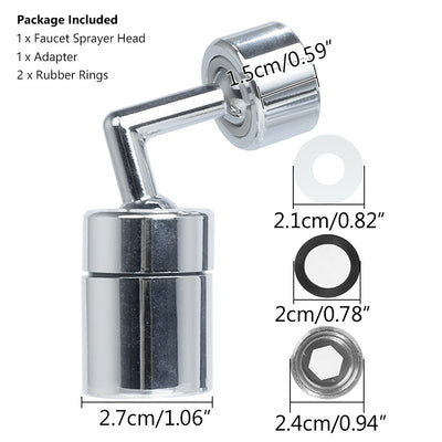 Aérateur de robinet rotatif à économie d'eau universel rotatif à 720 degrés